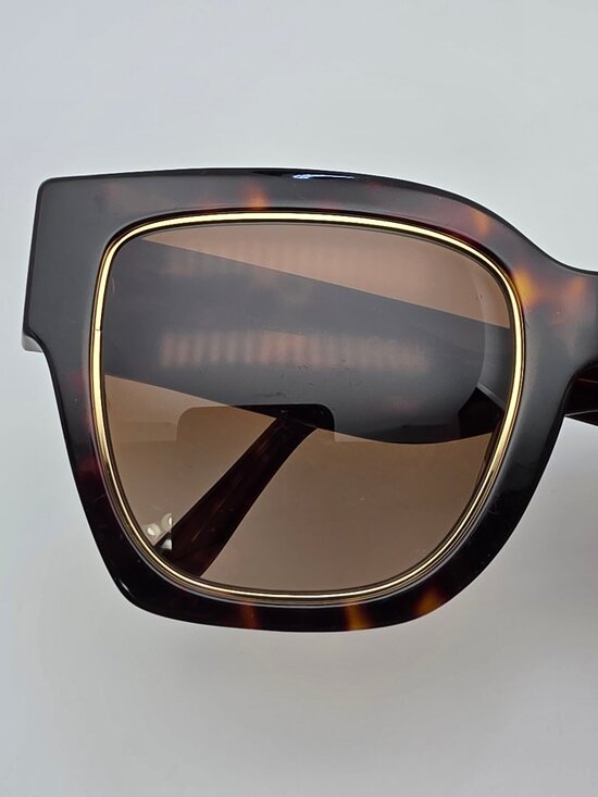 Tory Burch TY7180U Dark Tortoise Frame Brown Lens Oversized Cat Eye Sunglasses main image 15